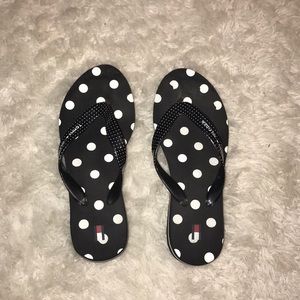 Polkadot Timmy Hilfiger Flip Flops with Small Heel